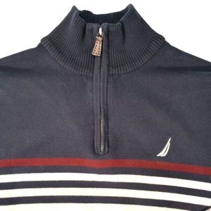 Nautica Mens Sweater Gray Heather 100% Cotton Size L